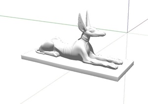 精致详细动物雕塑设计SU(草图大师)模型