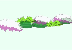灌木植物群落设计SU(草图大师)模型