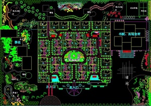 现代常规广场景观设计规划CAD平面图