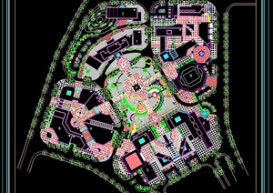小区广场景观设计规划CAD平面图