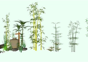 竹子植物素材合集SU(草图大师)模型