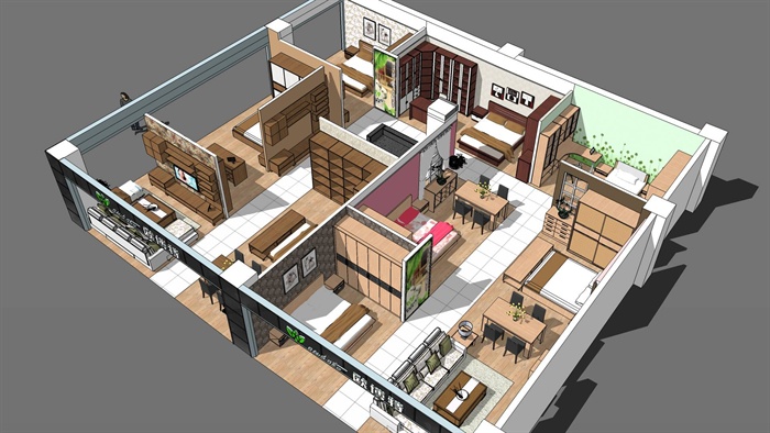 家具展厅-含CAD施工图+SU模型+高清无水印效果图(6)
