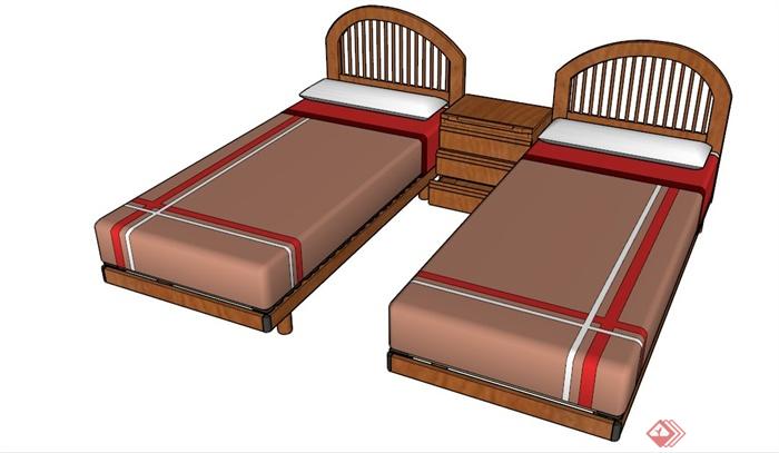 常见床模型设计SU模型(3)