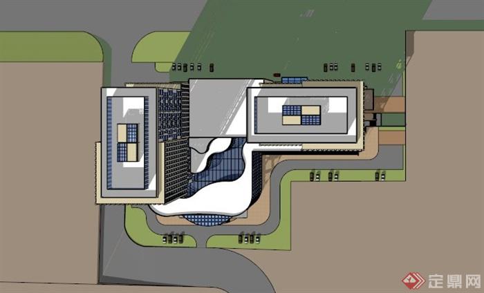 现代常见高层商住建筑设计SU模型素材(2)