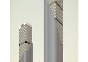 超高层商办大厦概念方案Su精细设计模型