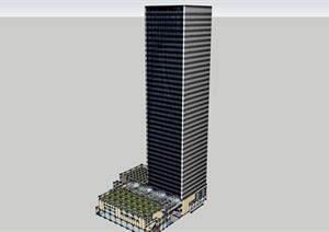 现代风格商业办公楼终极版建筑设计SU(草图大师)模型