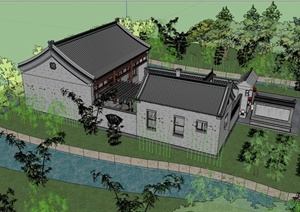 乡村古建筑房子SU(草图大师)模型