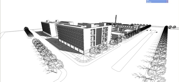 某办公产业园规划建筑设计方案草图大石模型