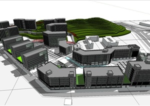 某企业产业园规划与建筑设计SU(草图大师)模型