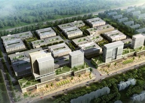 重庆某地块厂房规划建筑设计设计SU(草图大师)模型方案