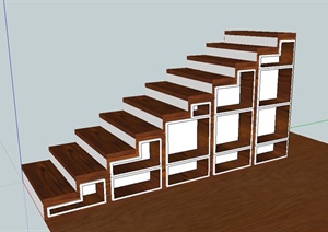 现代风格室内楼梯设计SU(草图大师)模型