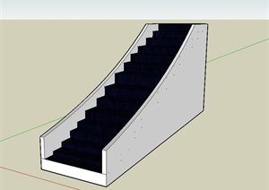 现代风格建筑楼梯设计SU(草图大师)模型