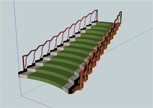 现代建筑楼梯设计SU(草图大师)模型