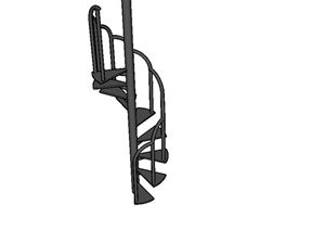 某现代风格室内楼梯设计SU(草图大师)模型