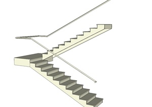 某商场楼梯设计SU(草图大师)模型