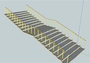 现代简约楼梯设计SU(草图大师)模型