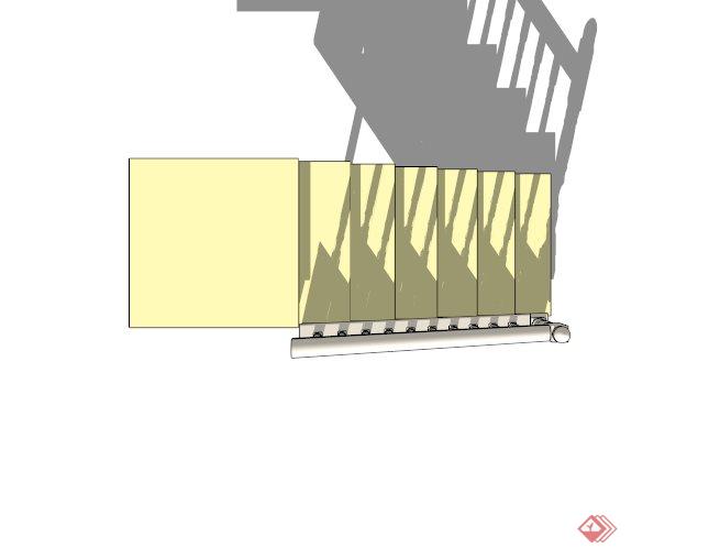 欧式木楼梯设计SU模型(2)