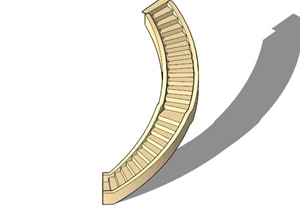 旋简约楼梯设计SU(草图大师)模型