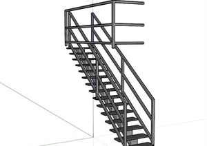 户外铁质楼梯设计SU(草图大师)模型