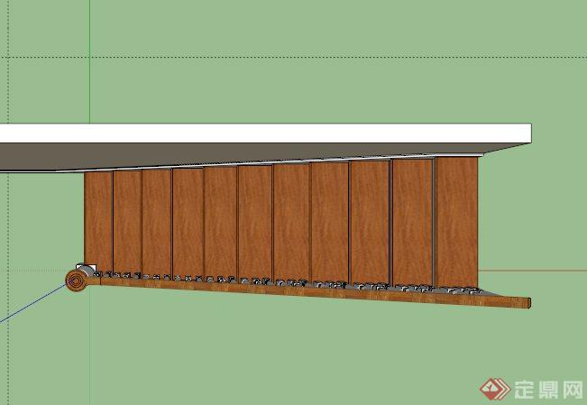 室内欧式木制楼梯设计SU模型(2)