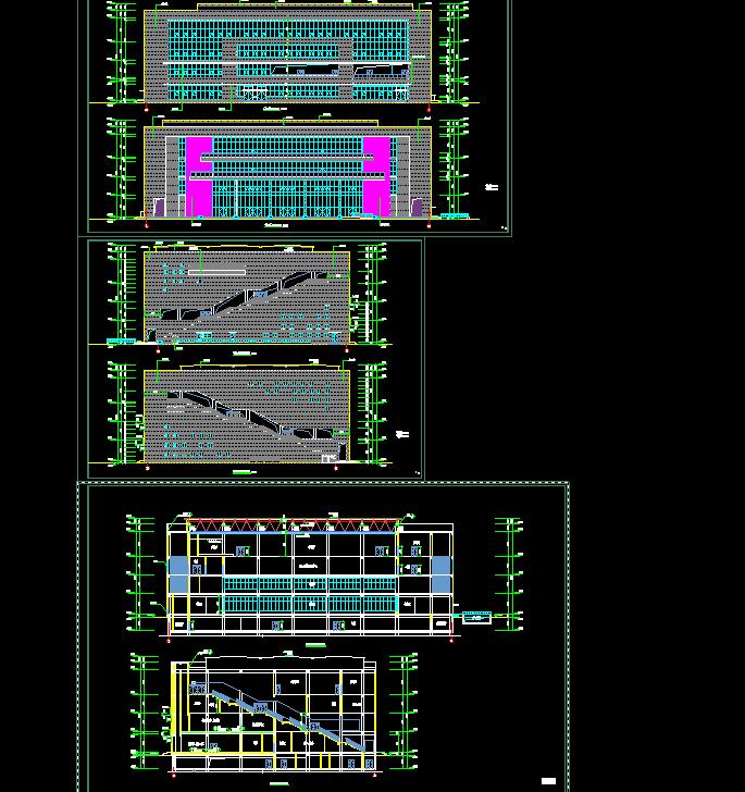 某大学食堂活动中心报告厅建筑施工图设计（含效果图）(3)
