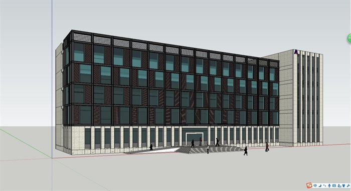 厂区办公楼建筑设计su模型