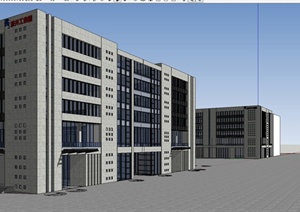 六层办公楼建筑设计SketchUp模型