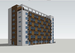 厂房办公楼建筑设计SketchUpSU(草图大师)模型