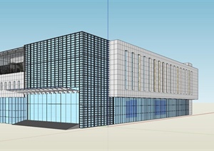 厂区食堂建筑设计SketchUp模型