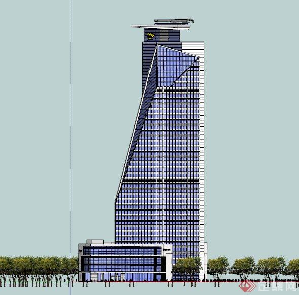 厦门某超高层酒店建筑设计SU模型(4)