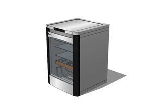 现代厨房电器消毒柜设计SU(草图大师)模型