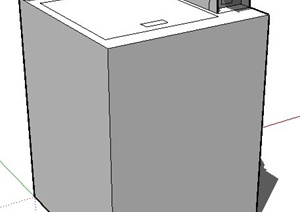 电器设备——洗衣机SU(草图大师)模型