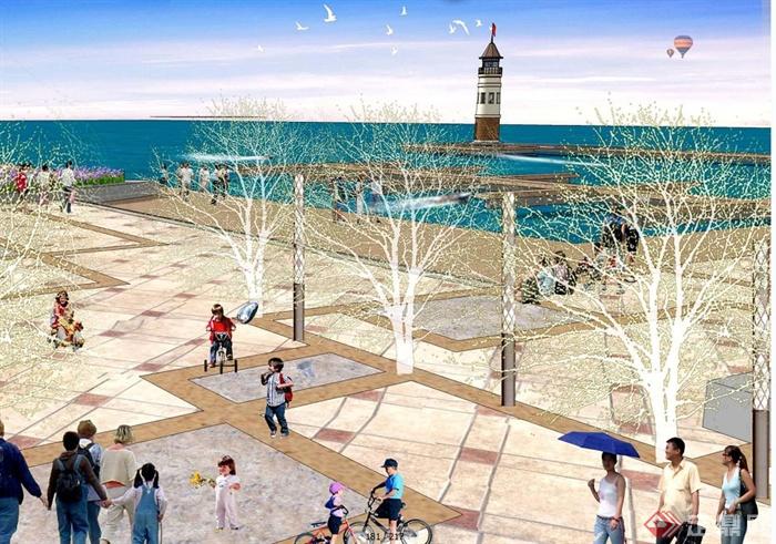 某城市滨海景观带概念规划方案(5)