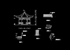 古典中式休闲亭设计CAD施工图