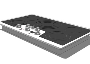 厨房电器电磁炉设计SU(草图大师)模型