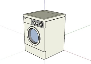 现代电器洗衣机设计SU(草图大师)模型