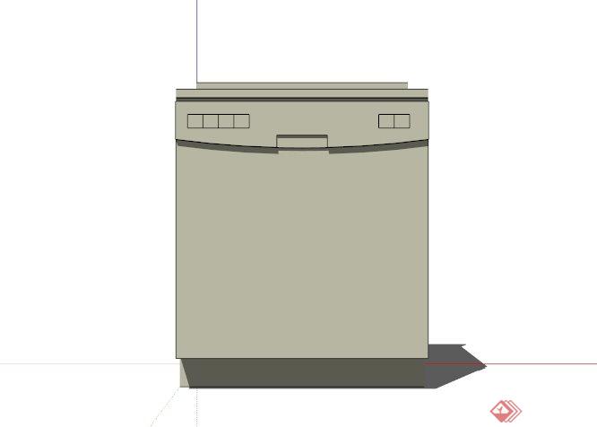 现代家用电器洗衣机设计SU模型素材(3)