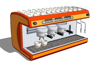 厨房电器——果汁机咖啡机SU(草图大师)模型