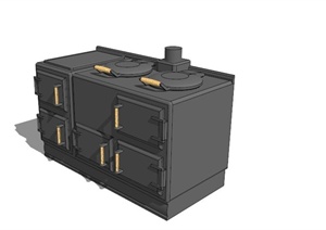 厨房电器烤箱设计SU(草图大师)模型