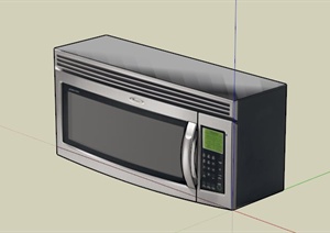 厨房老式微波炉设计SU(草图大师)模型