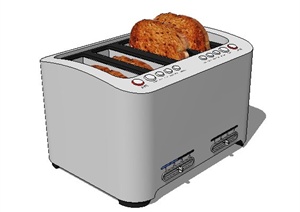 厨房电器——面包机SU(草图大师)模型