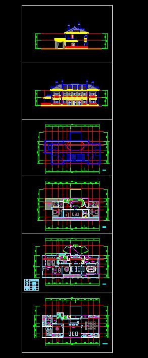 某欧式别墅会所建筑方案设计（含效果图）(4)