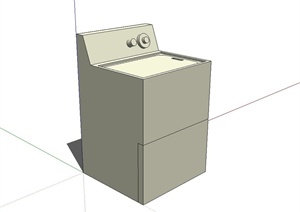 某现代室内洗衣机电器设计cad模型
