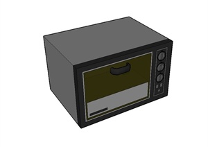 某厨房微波炉电器设计SU(草图大师)模型