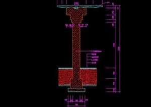 简约木廊架设计CAD施工图