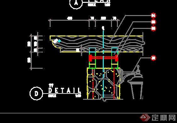 现代镂空廊架设计CAD施工图素材(2)