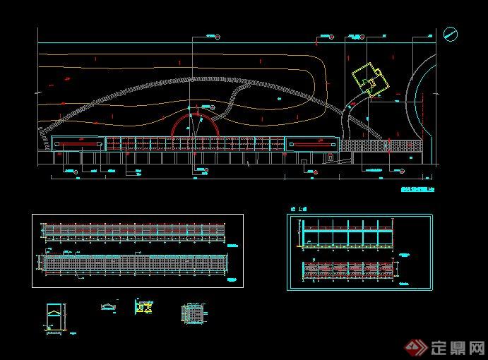 景观长廊设计CAD施工图素材(4)