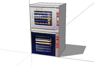 厨房烤箱电器设计SU(草图大师)模型
