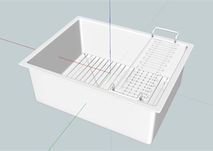 现代厨房洗碗池设计SU(草图大师)模型