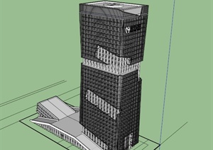 超高层办公建筑设计SU(草图大师)模型